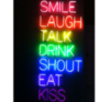Smile Laugh Talk Drink Shout Eat Kiss
