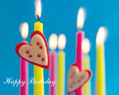 Happy Birthday Candles Hearts