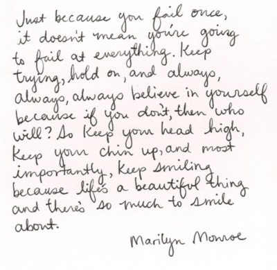 Merilyn Monroe about Life