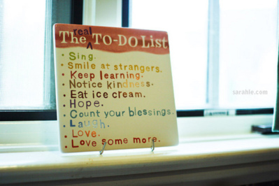 The real to-do list