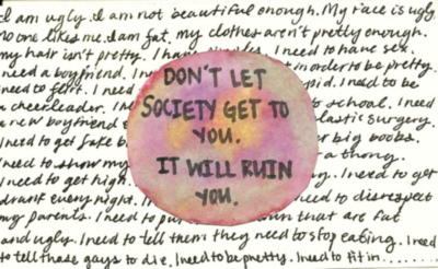 Don't let society get to you. It will ruin you.