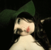 Girl in green hat