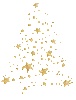 Golden stsrs Christmas Tree