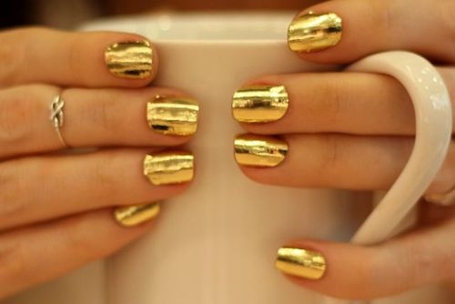 Golden nails