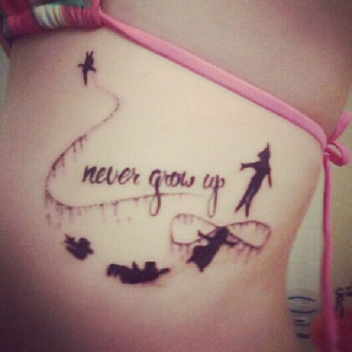 "Never grow up" Tatoo