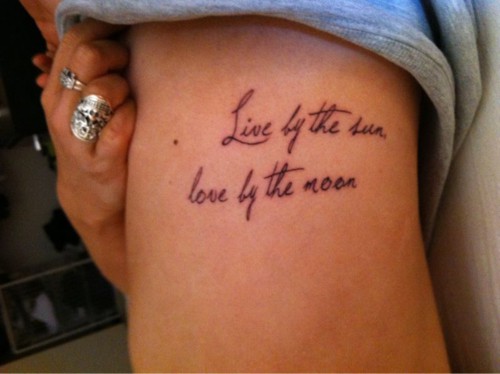 Life by the sun, love by the moon