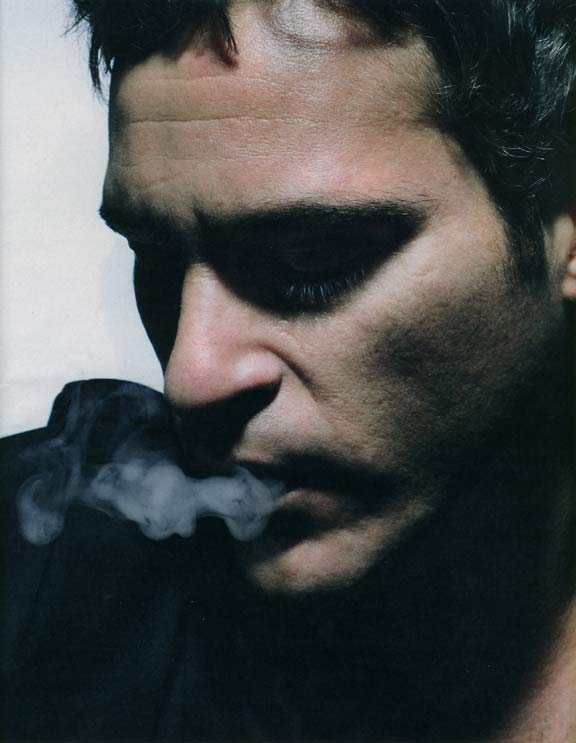 Joaquin Phoenix smoking