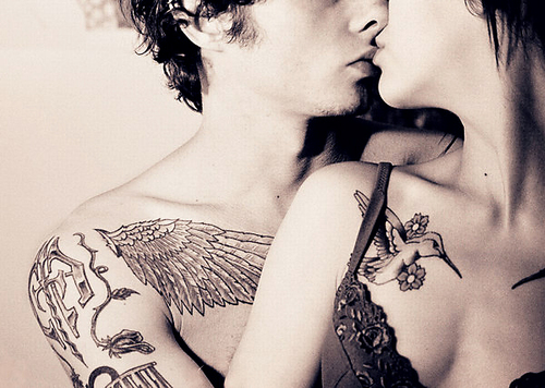 Tattoo kissing