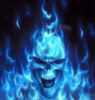 Blue Flame skull