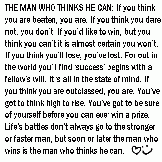 The Man Who Thinks He Can