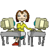 Computer working lady