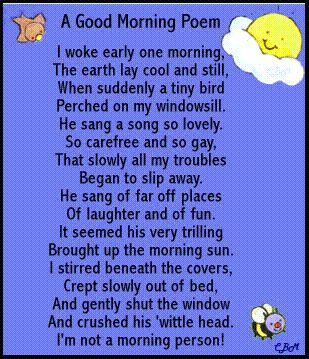 A Good Morning Poem
