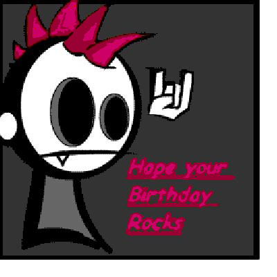 Hope your Birthday Rocks: Emo Wishes :: Happy Birthday :: MyNiceProfile.com