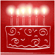 Happy Birthday red cake