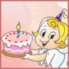 Happy Birthday girl with cake