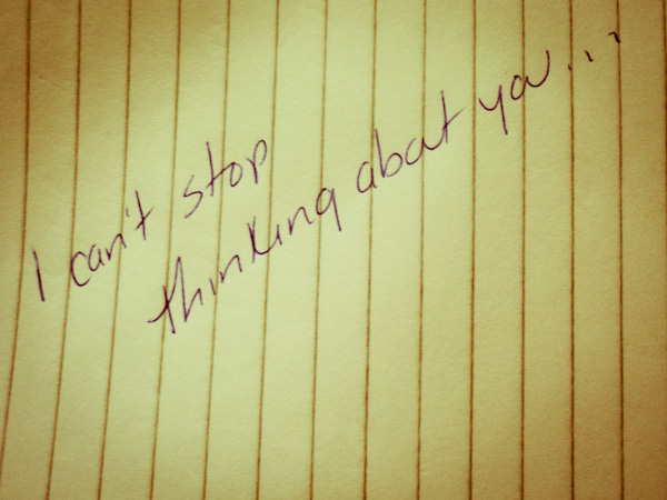 I can't stop thinking about you...