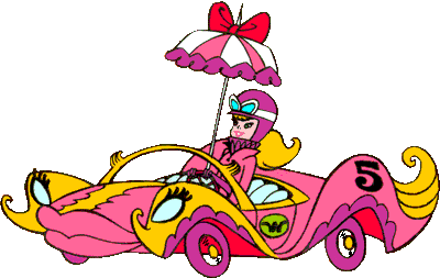 Pink Girl on the pink car