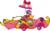 Pink Girl on the pink car