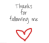 Thanks for following me