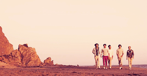 One Direction on the beach