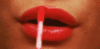 Red lipstick sexy lips