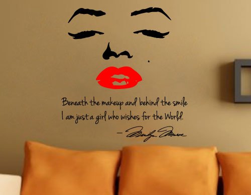 Beneath the makeup and behind the smile I am just a girl who wishes for the World. Merilyn Monroe