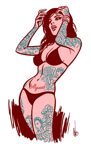 Hollywood tatoo girl