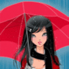 Girl with red umbrella