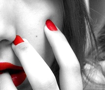 Red lips and nails