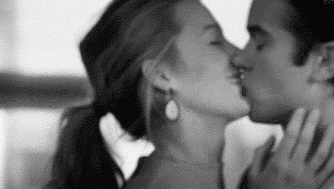 Happiness kissing