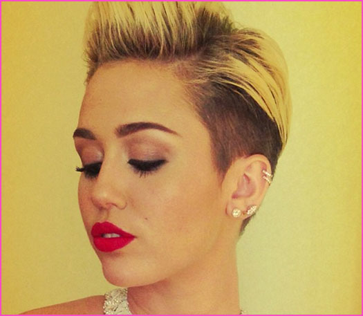 Miley Cyrus shot hair