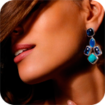 Beautiful girl Blue Ear-ring: Avatar
