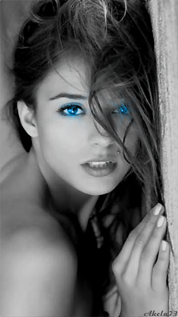 Beautiful sexy blue eyes girl 