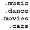 Music, Dance, Movies, Cars