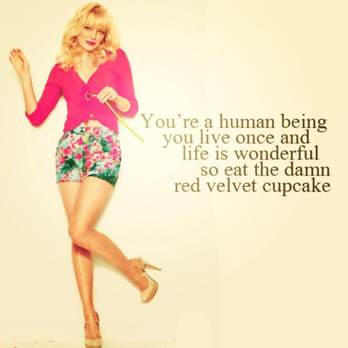 Emma Stone: "You're a human being you live once and life is wonderful so eat the damm red velvet cupcake"