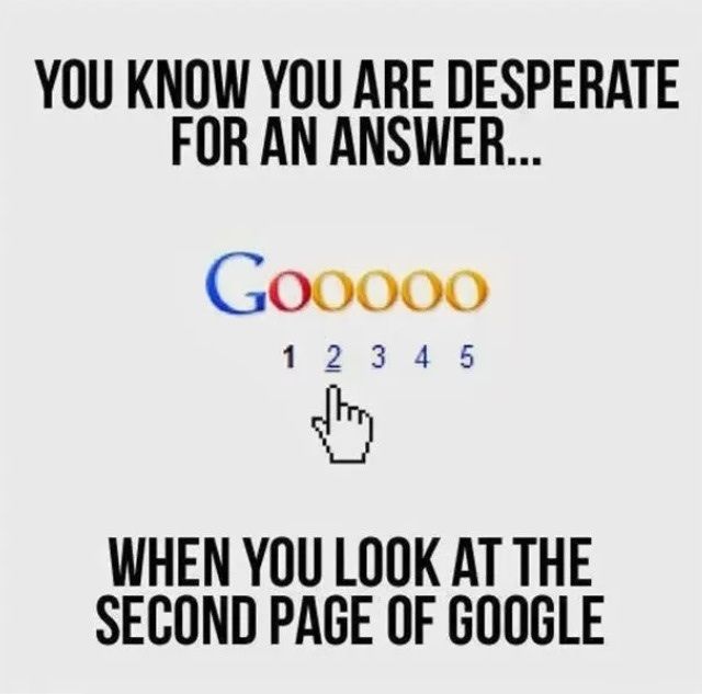 You just feel helpless...Google