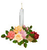 Flowers with candle
