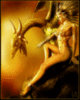 Golden: Dragon and Woman