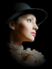 Lady in the black hat