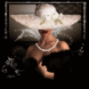 Lady in the white hat