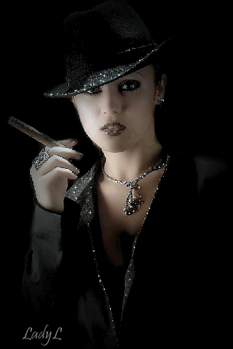 Girl with cigar