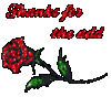 Thanks For The Add Glitter Red Rose