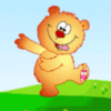 Cute dancing bear
