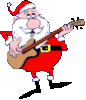 Singing Santa with guitar