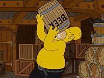 Homer Simpson Drinking Beer