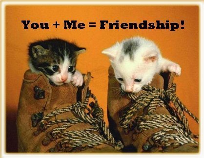 You + Me = Friendship!