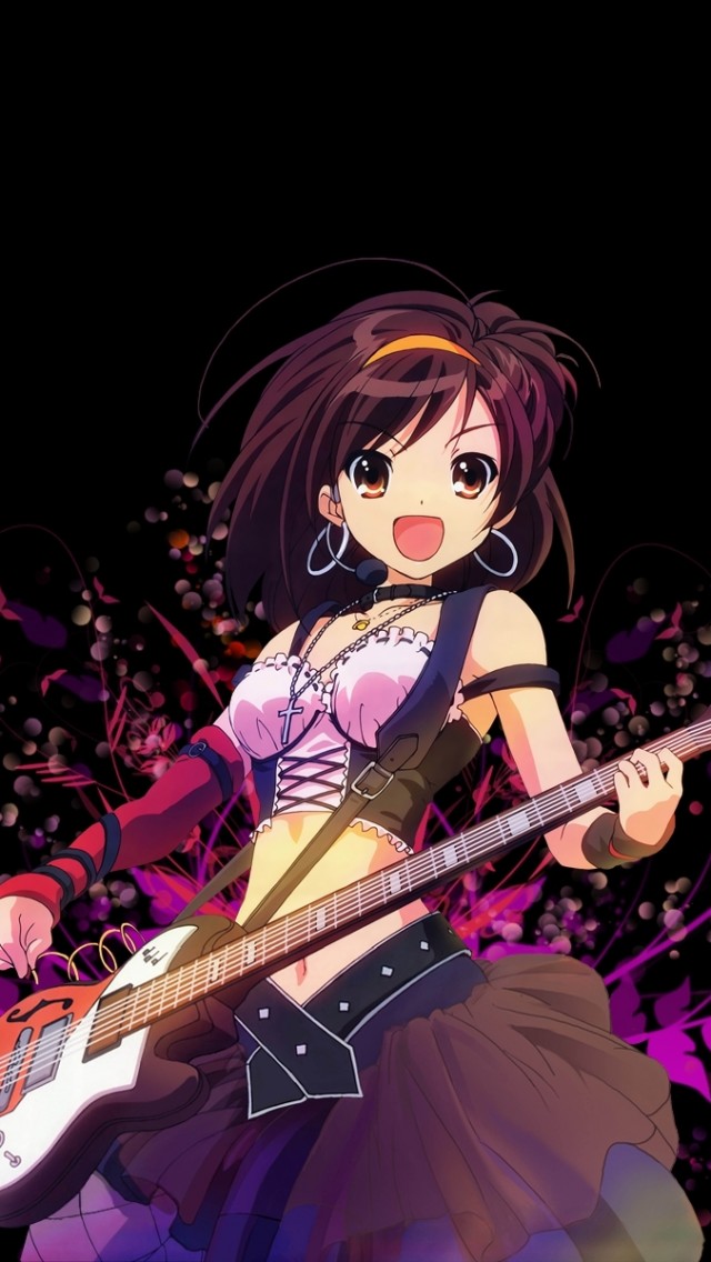 Anime girl with guitar 