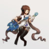 Anime girl with guitar 