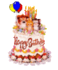 Happy Birthday -- Cake with candles