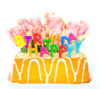 Happy Birthday -- Cake and Flowers